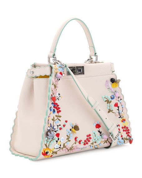 borsa fendi peekaboo monster|fendi peekaboo floral embroidered.